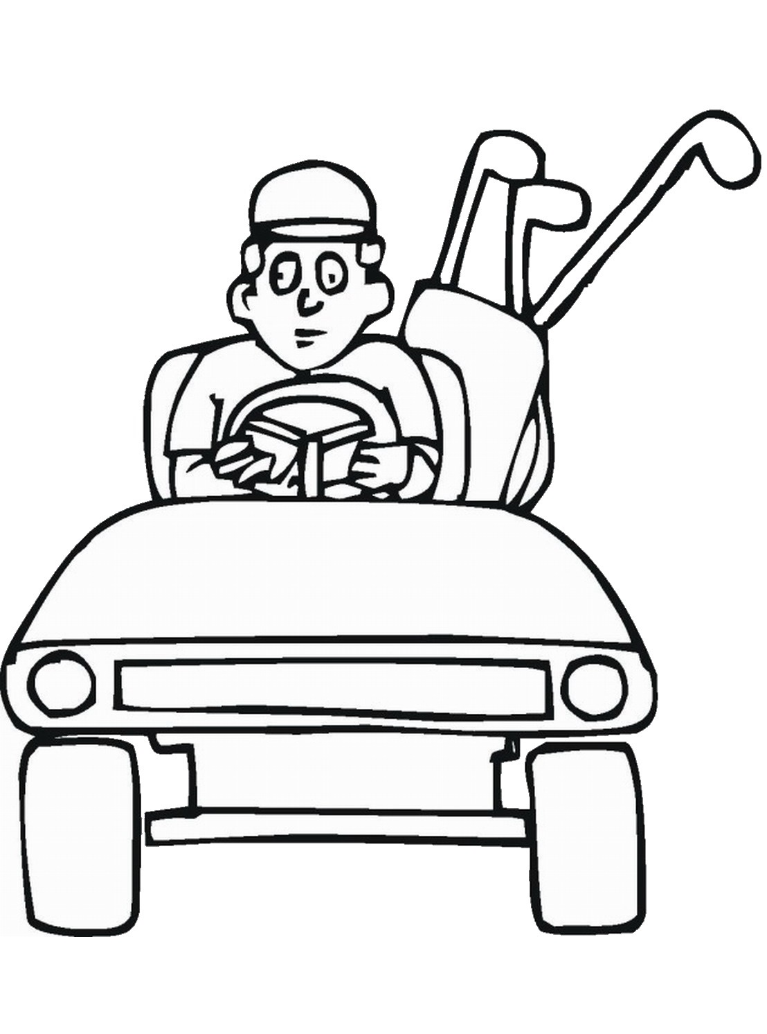 golf cart printable coloring pages