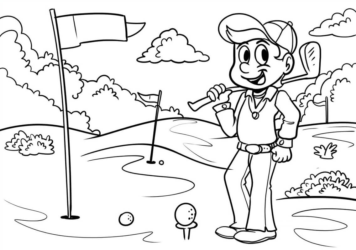 golf course coloring pages
