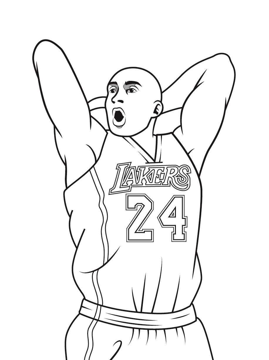kobe bryant coloring pages free