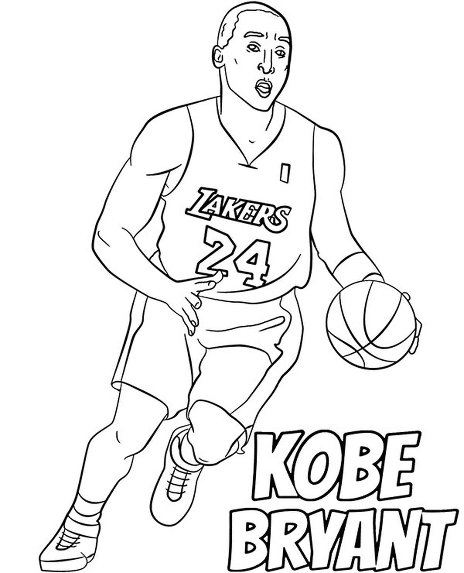 image of kobe bryant running with a basketball