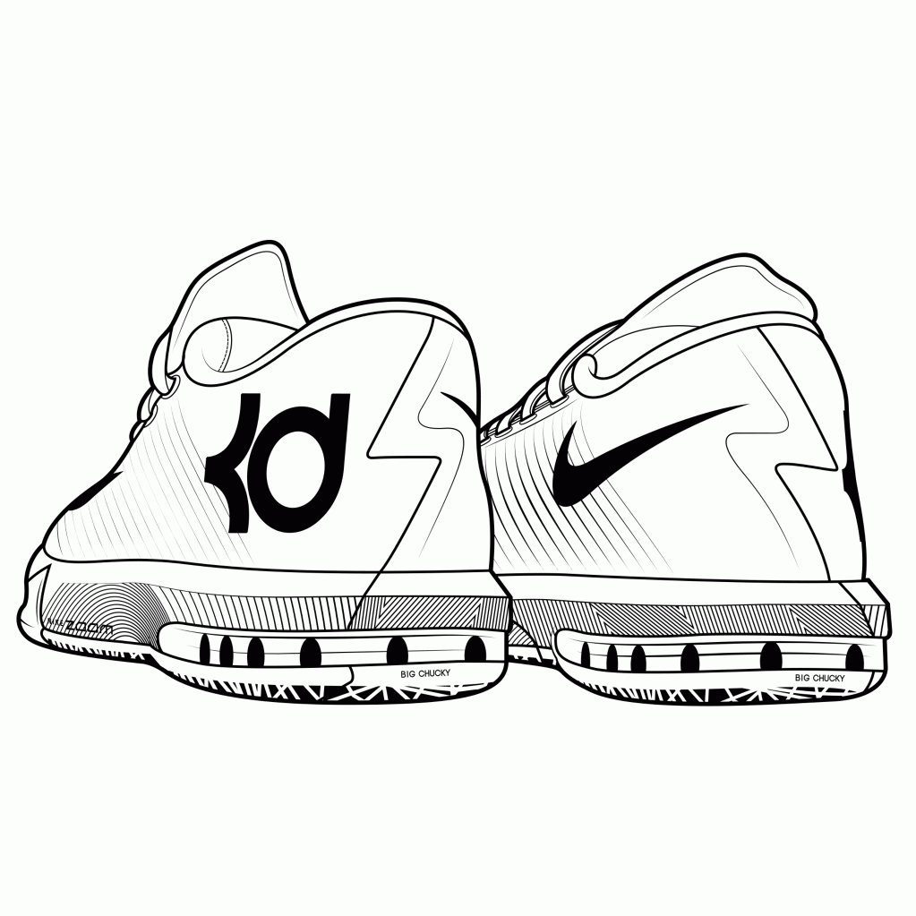 kobe bryant shoes coloring pages