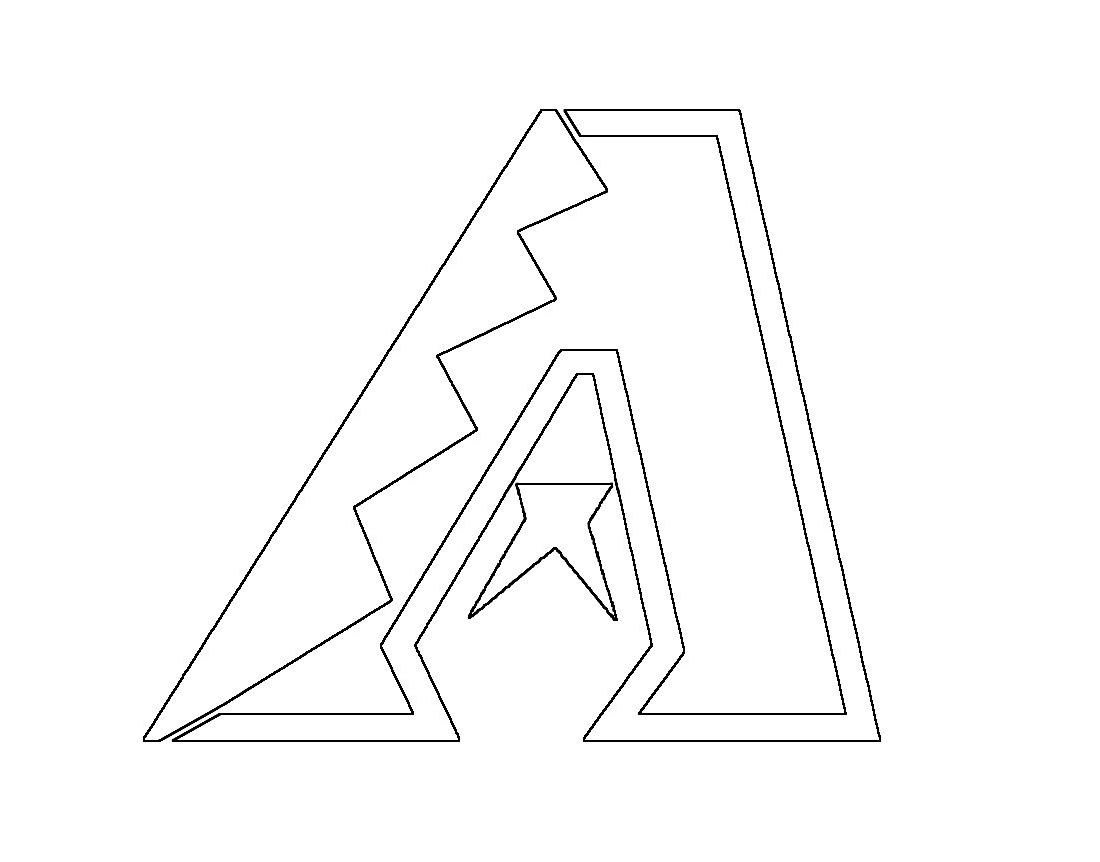 mlb arizona diamondbacks logo stencil