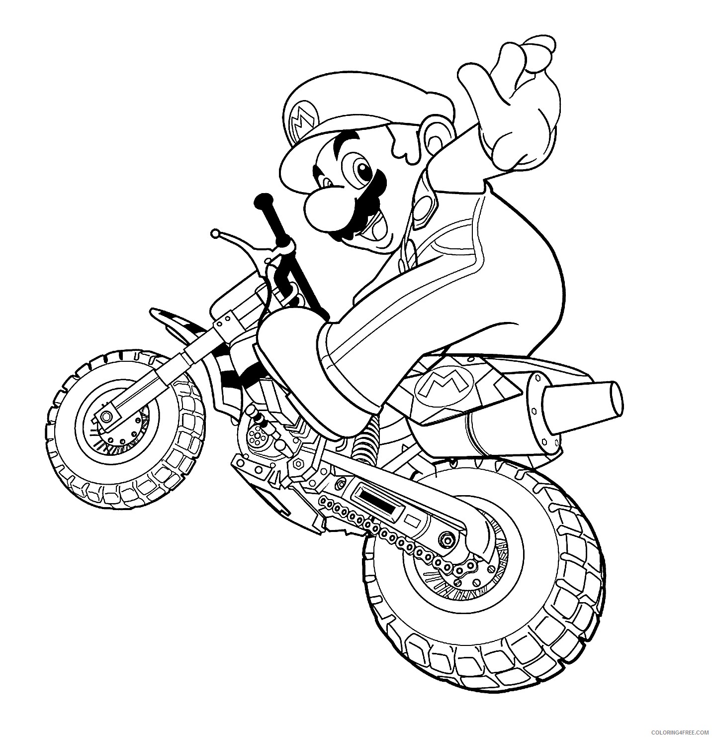 mario coloring pages for kids printable free free