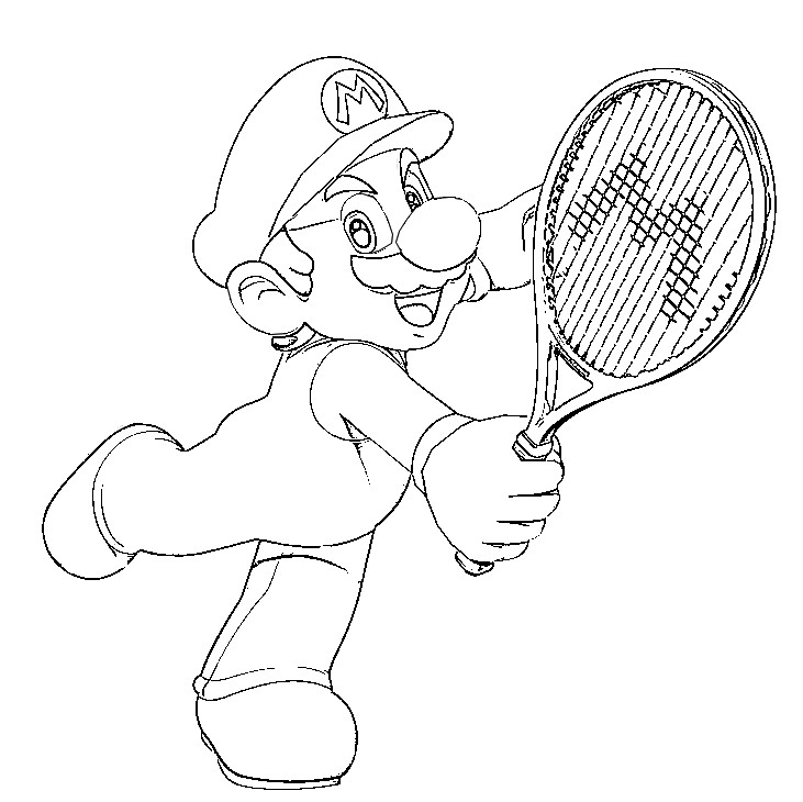 mario tennis aces coloring pages