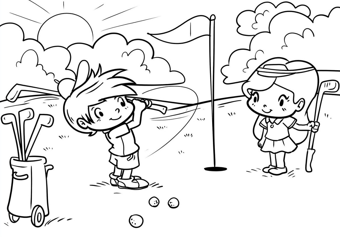 mini golf coloring pages