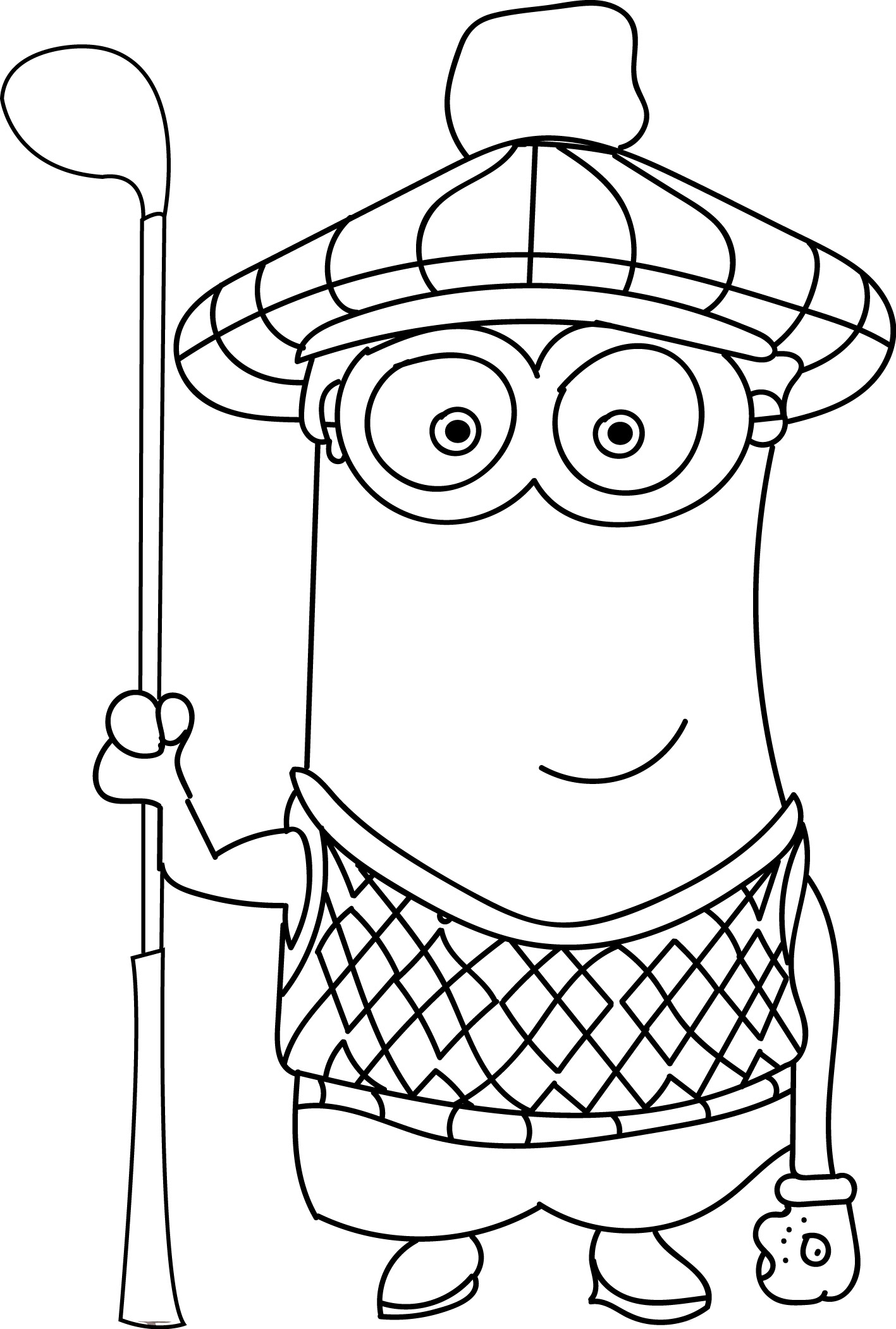 minion golf coloring pages