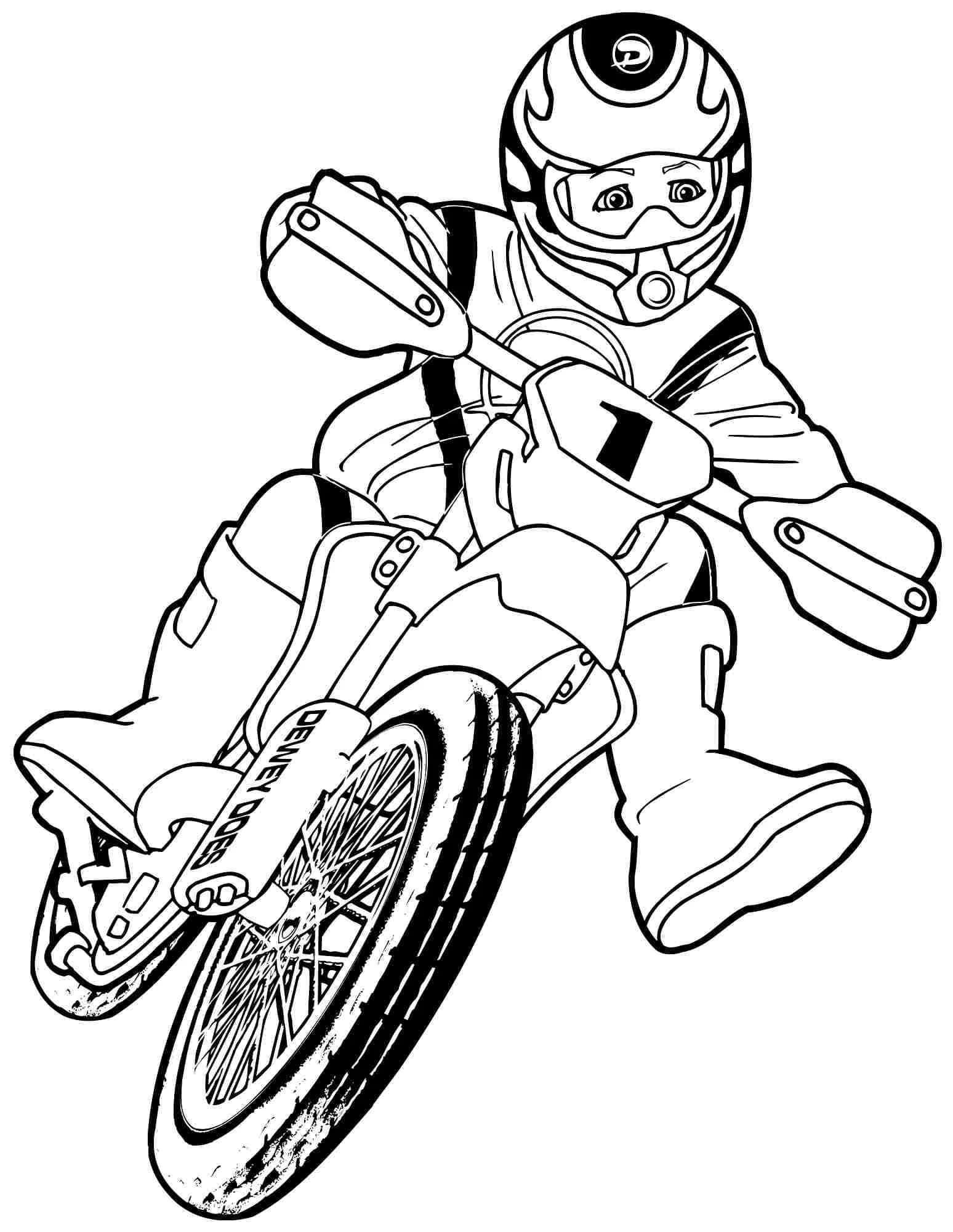 motocross coloring pages for kids