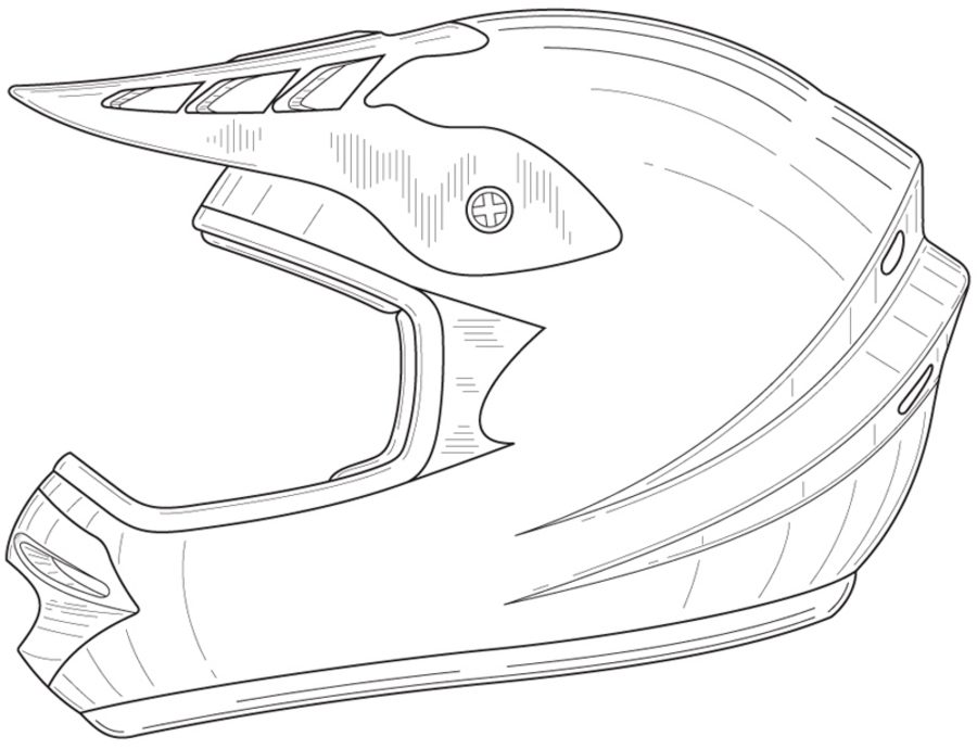 motocross helmet coloring pages