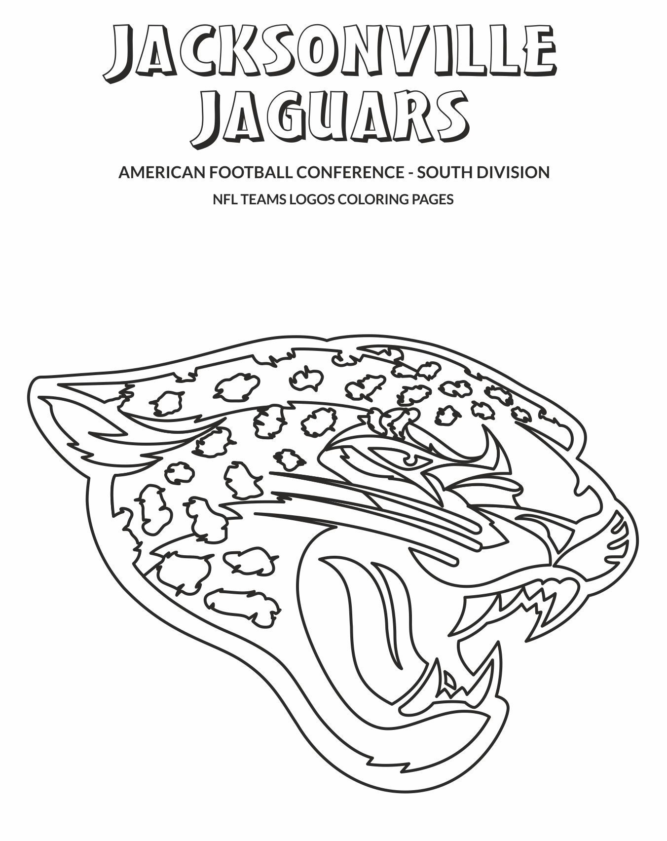 nfl jacksonville jaguars coloring pages