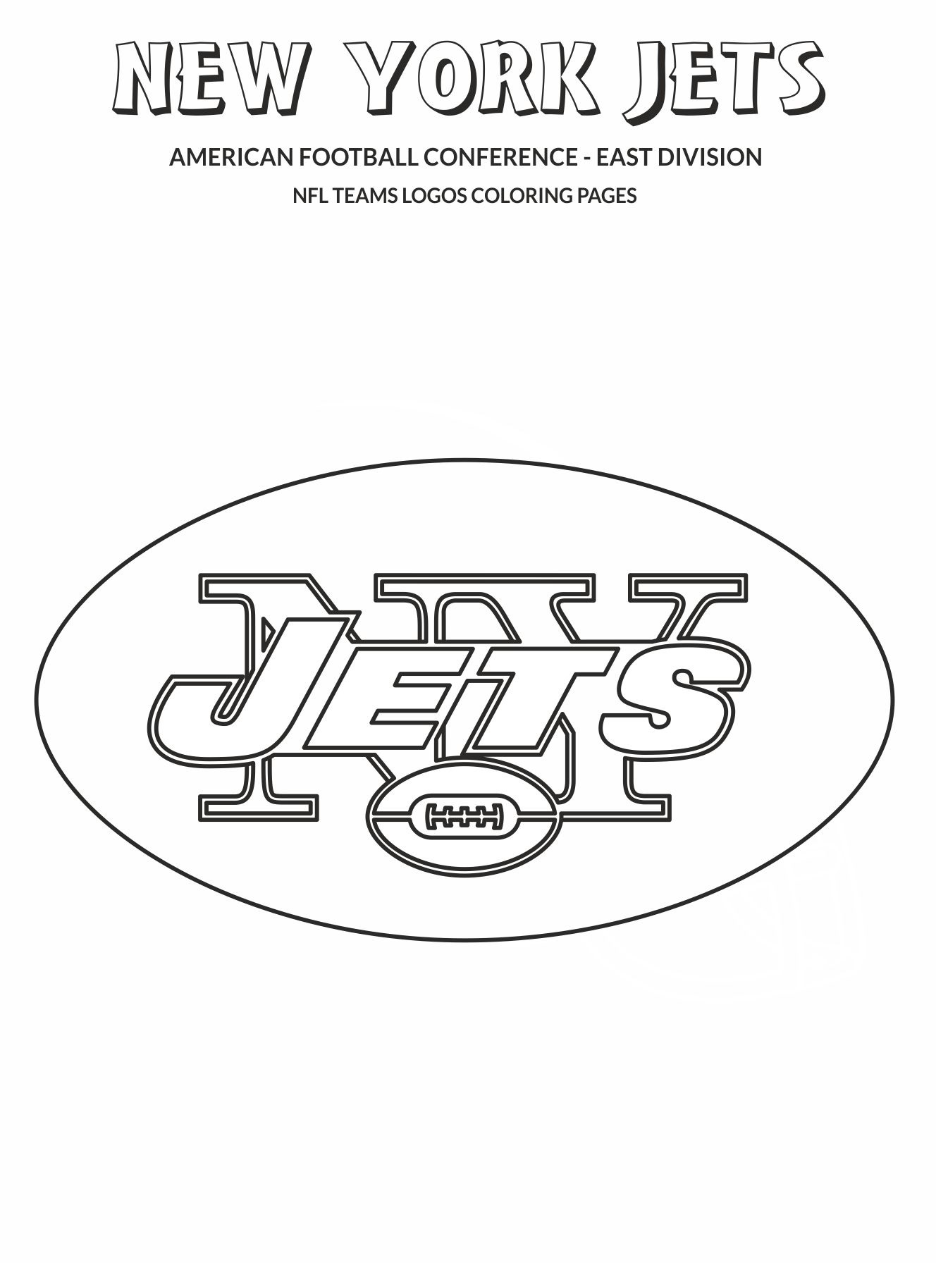 nfl new york jets coloring pages