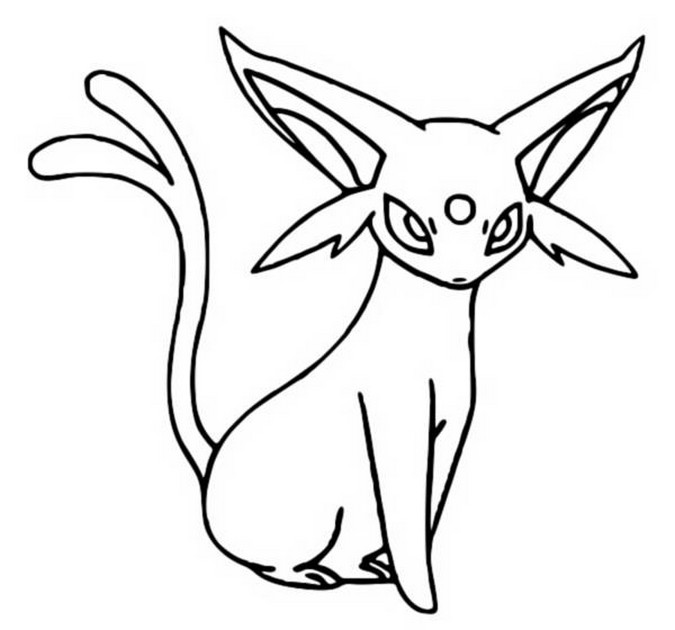 pokemon espeon coloring pages