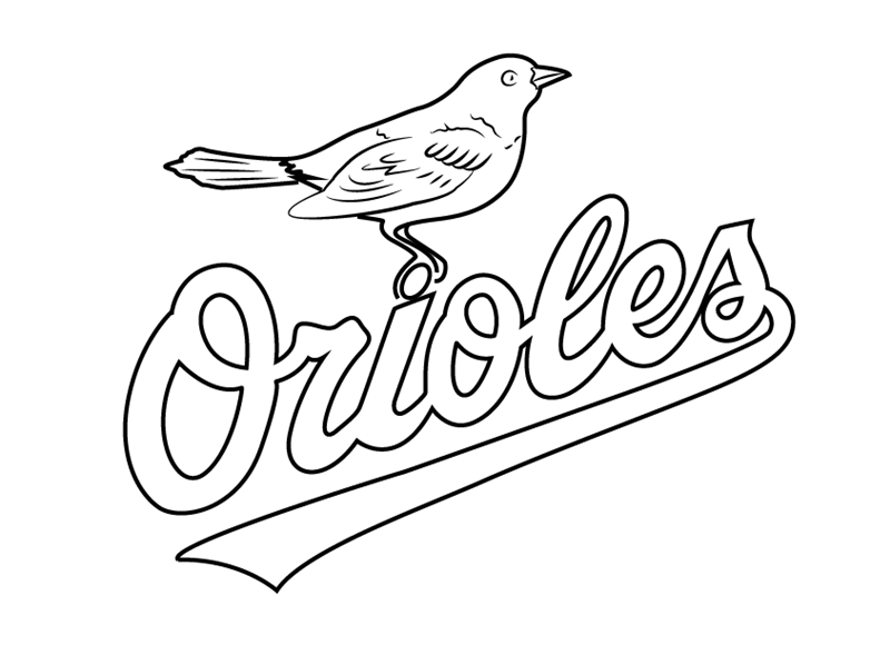 printable baltimore orioles coloring pages