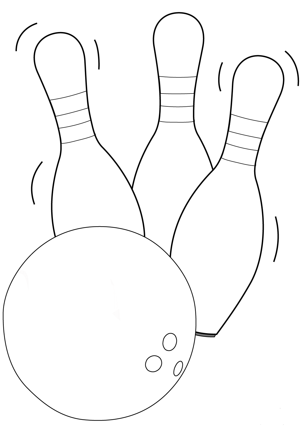 printable bowling coloring pages