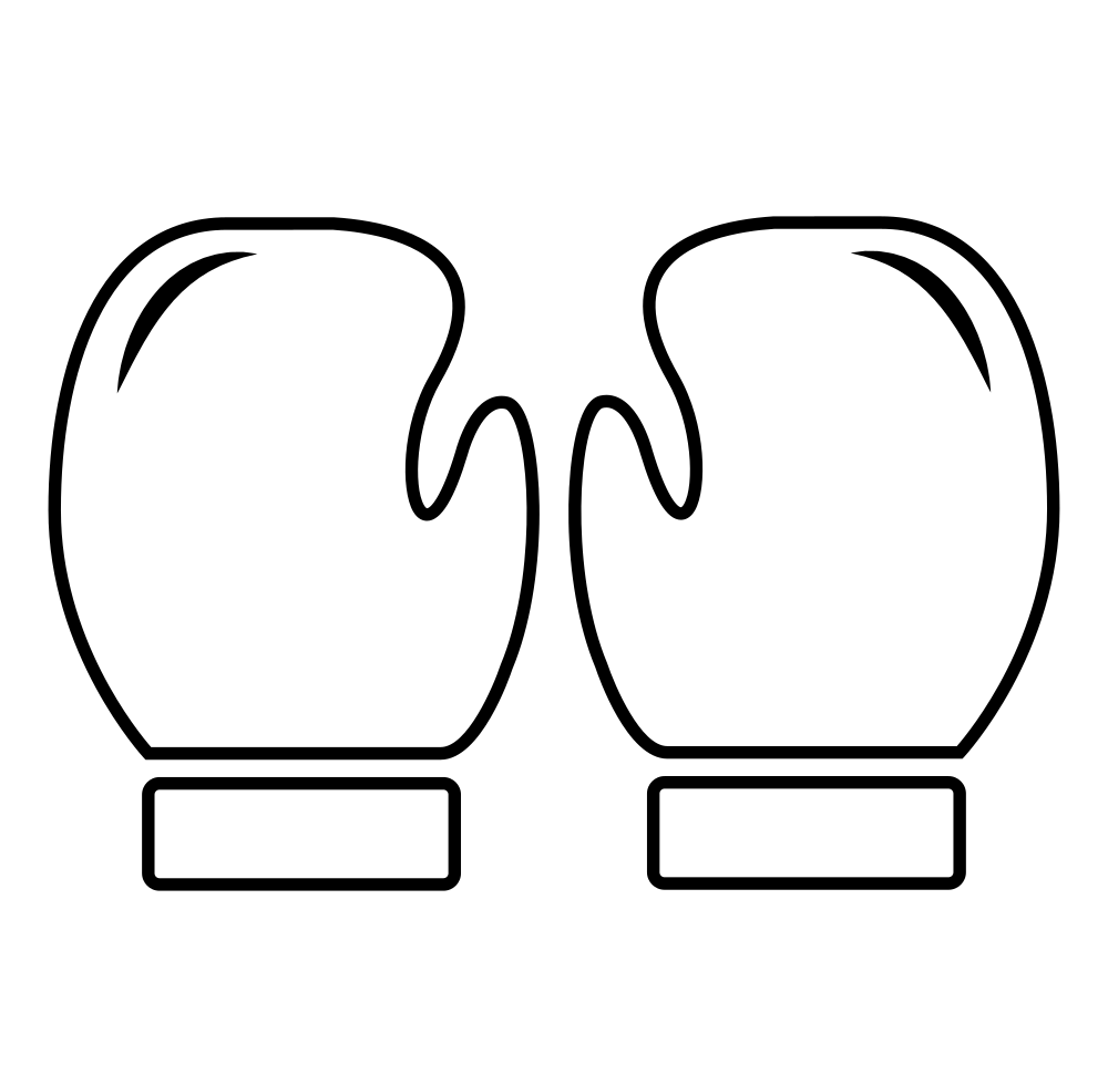 printable boxing gloves coloring pages