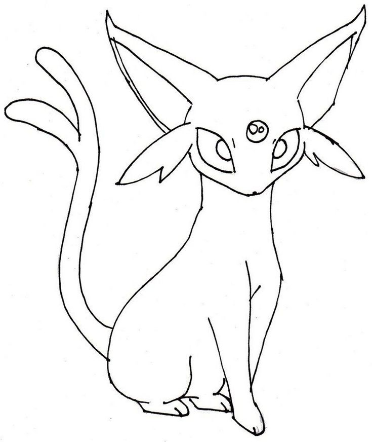 printable espeon coloring pages