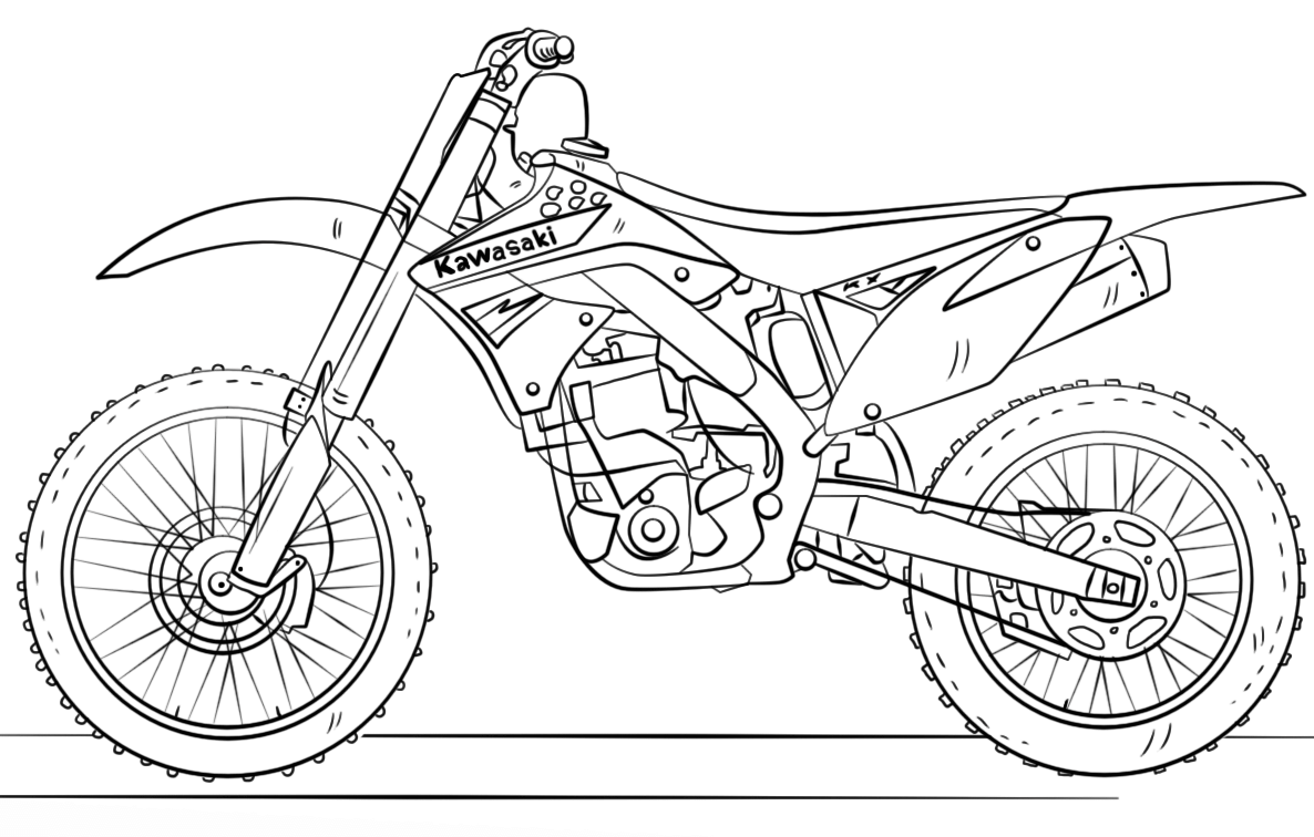 printable motocross coloring pages