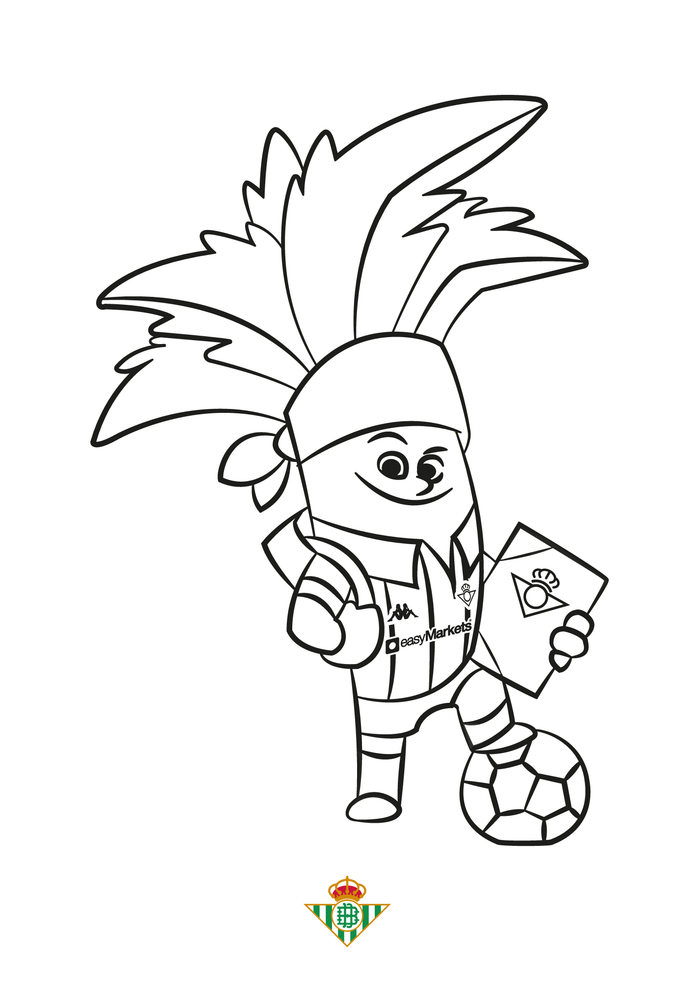 real betis mascot coloring pages