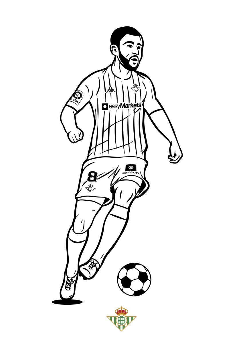 real betis player coloring pages