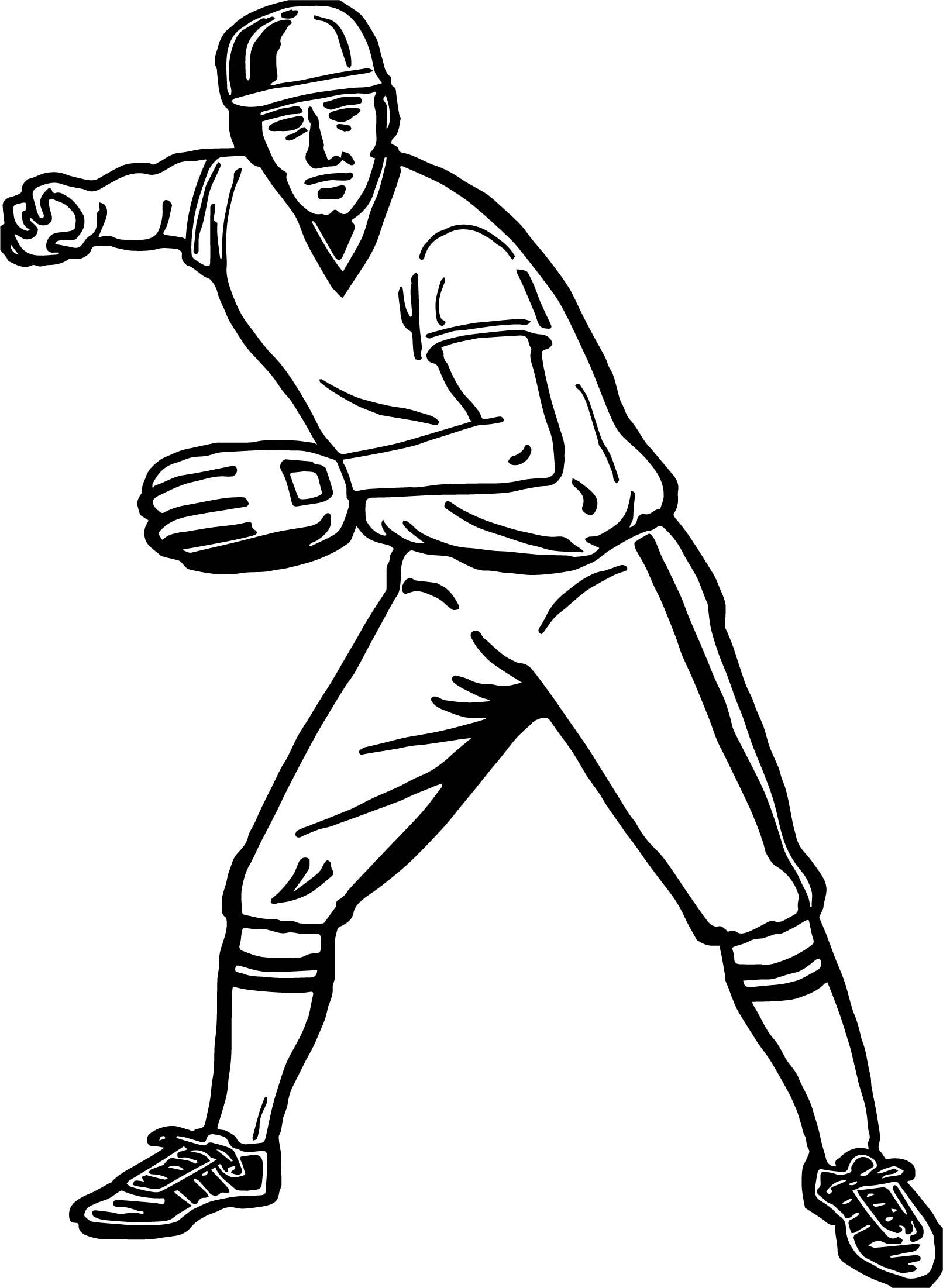 softball pitcher coloring pages