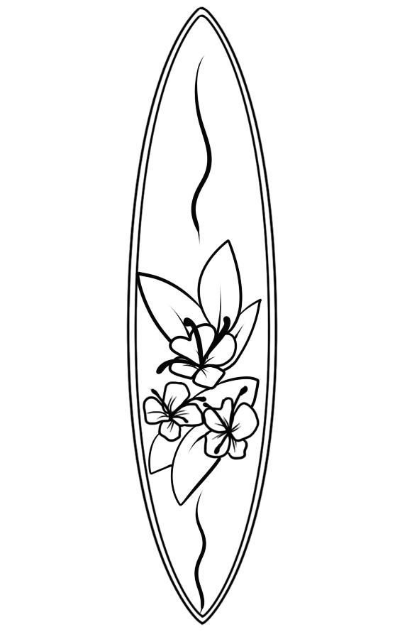 surfboard coloring pages