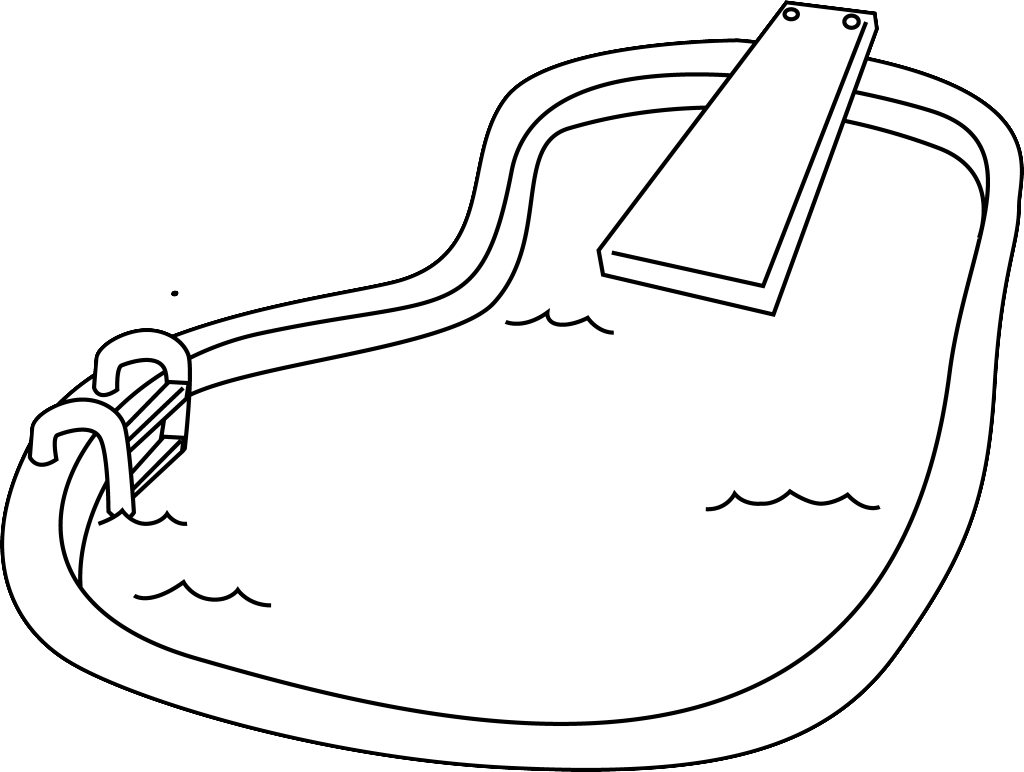 swimming pool coloring pages