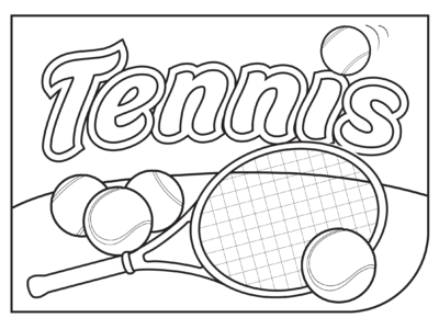 tennis ball printable coloring pages
