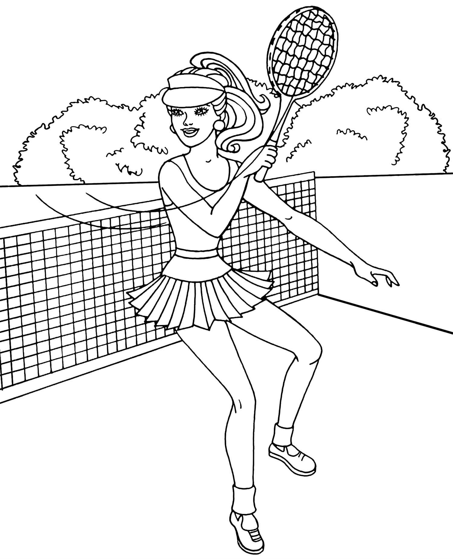 barbie playing tennis in summer