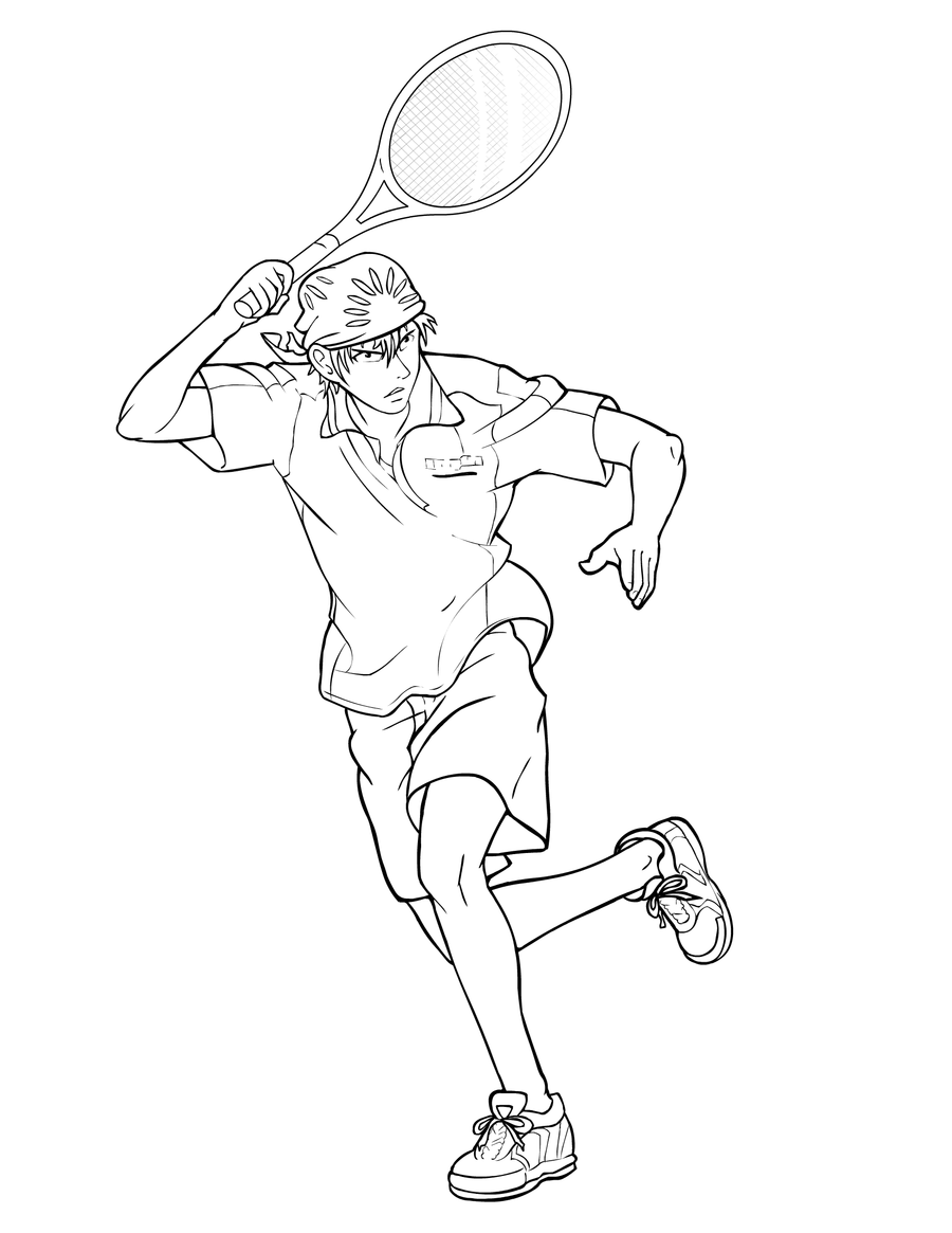 tennis player coloring pages