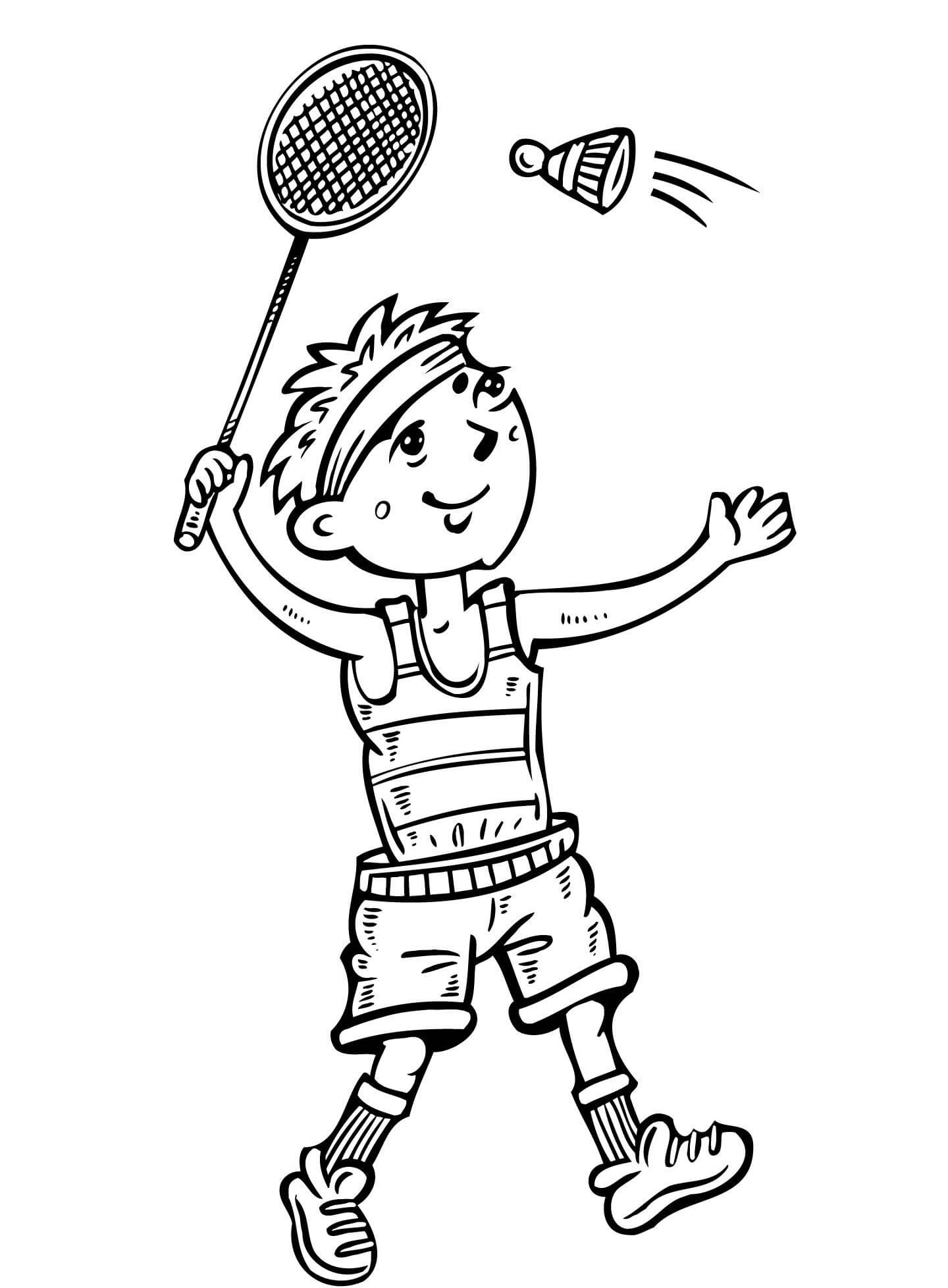 badminton coloring pages for kids