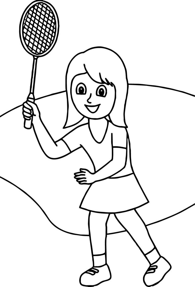 badminton coloring pages