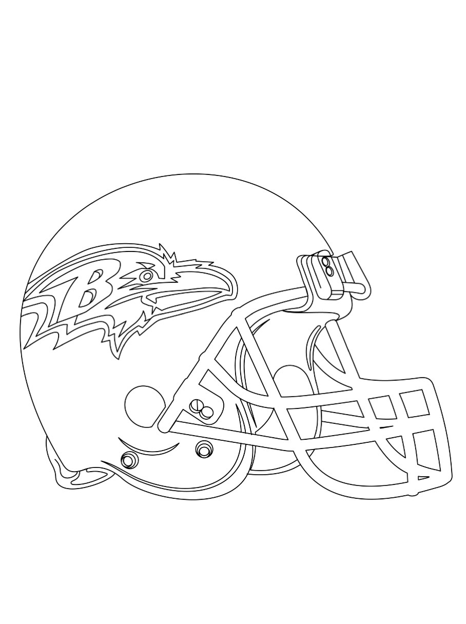 baltimore ravens helmets coloring pages