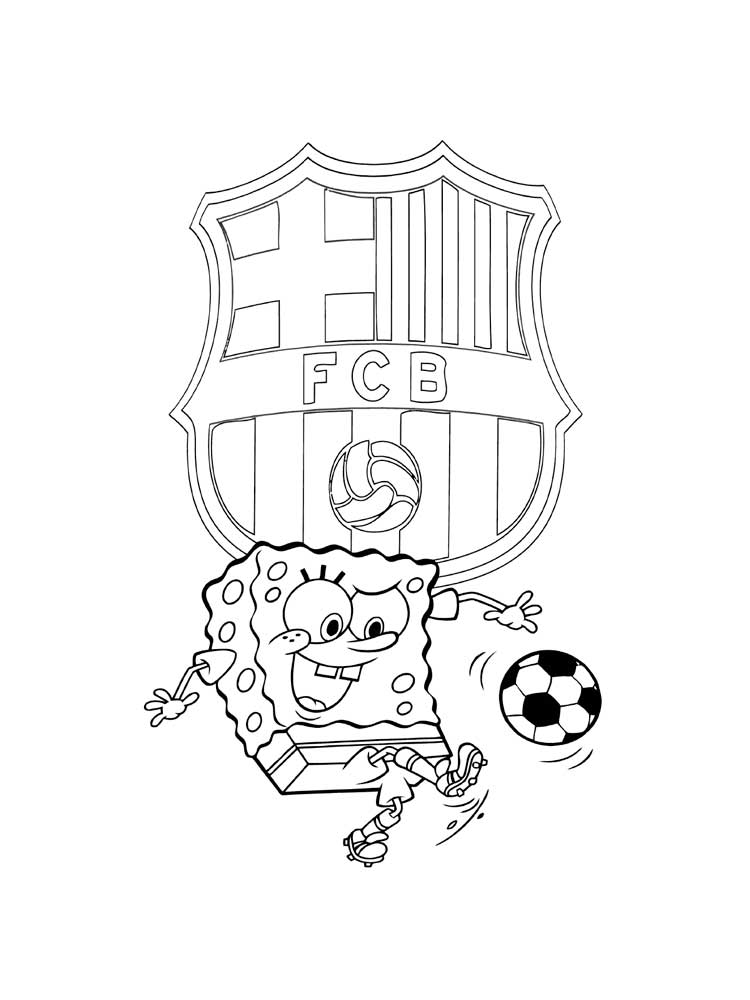 barcelona soccer coloring pages