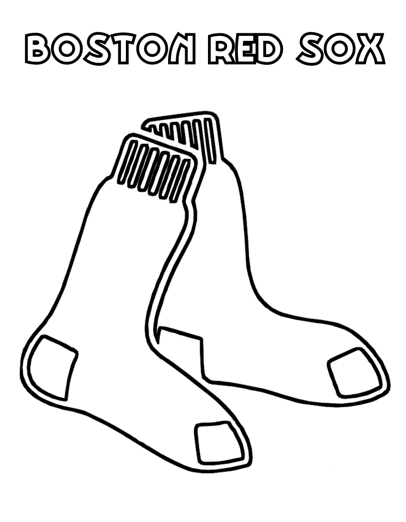 boston red sox coloring pages