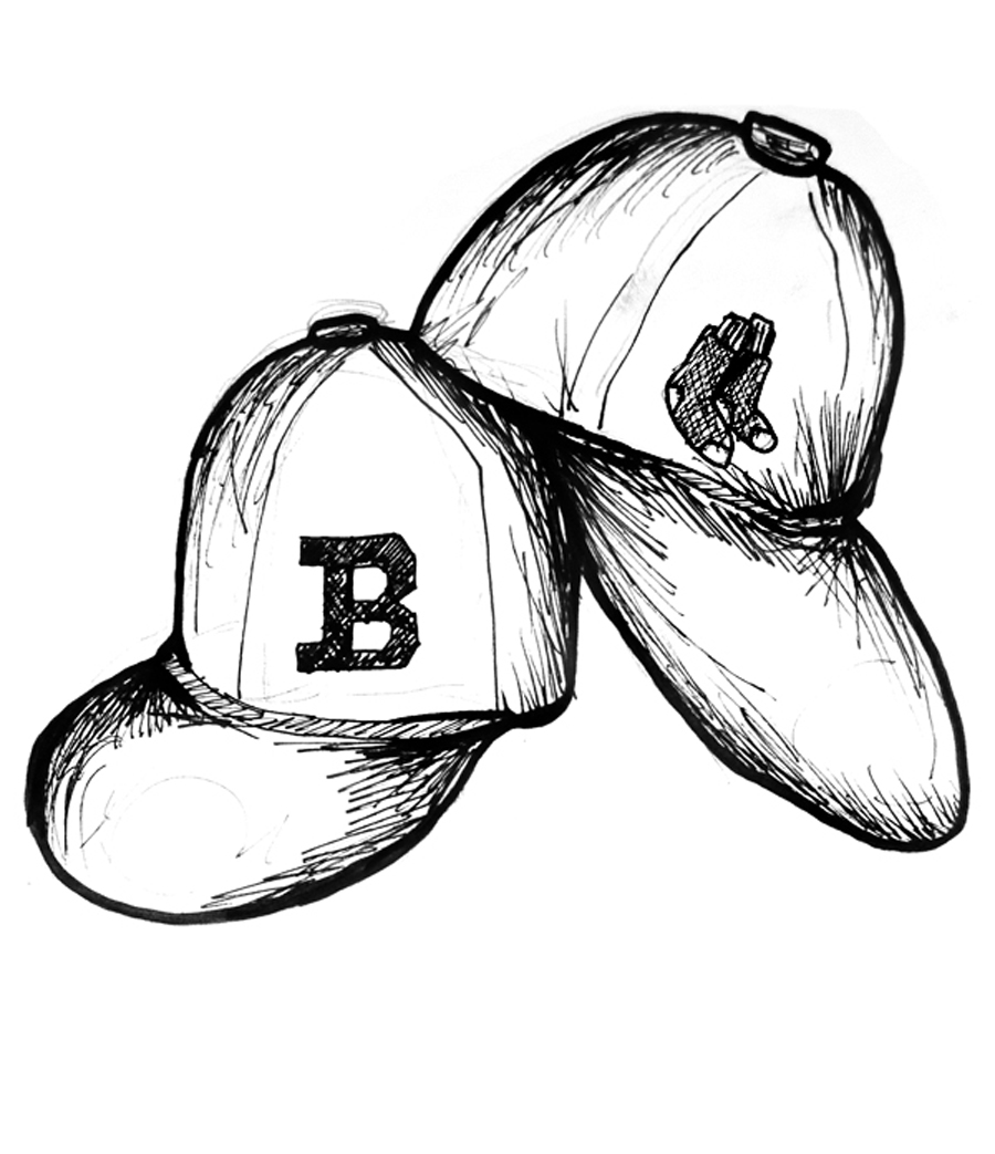 boston red sox hat coloring pages