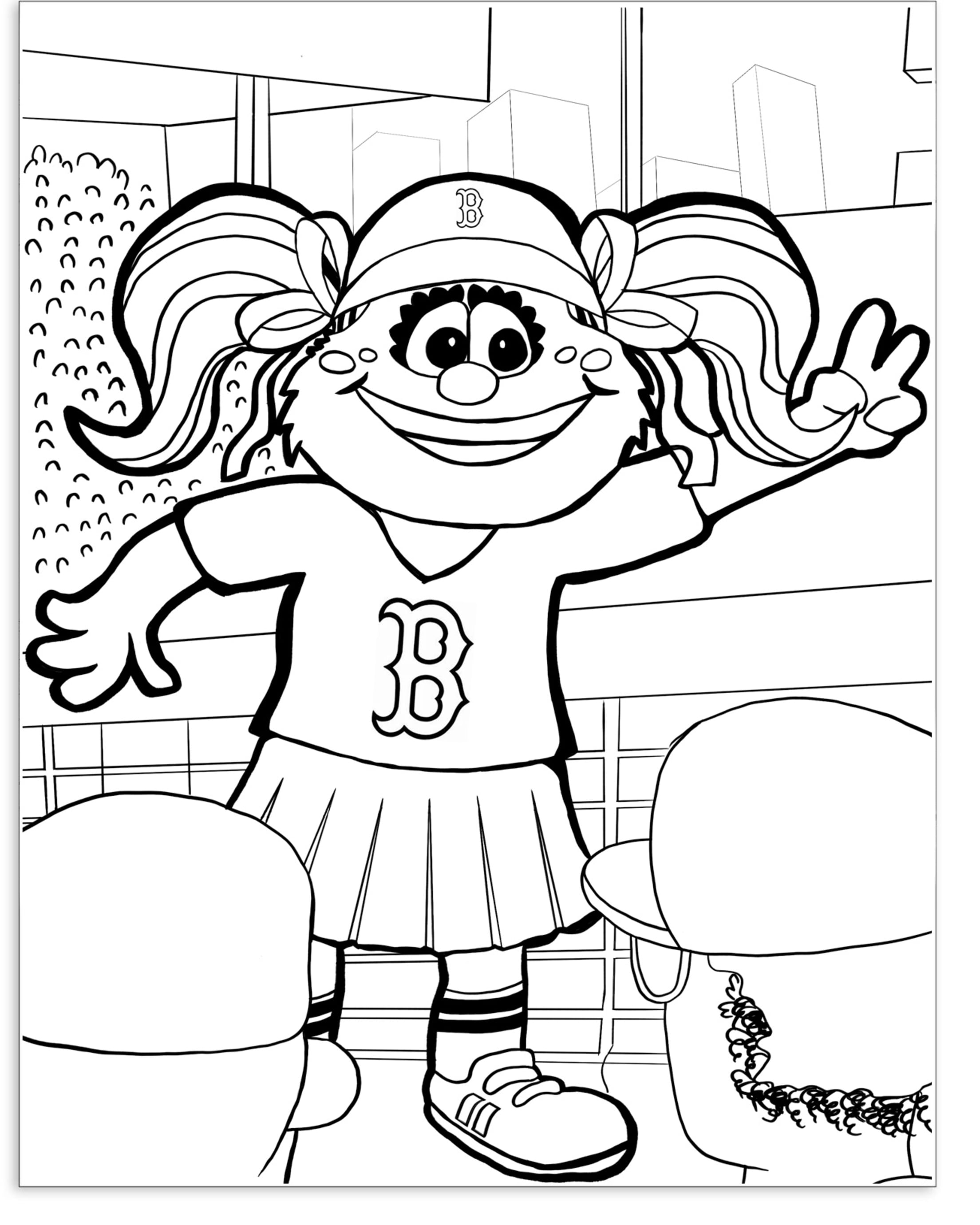 boston red sox mascot coloring pages