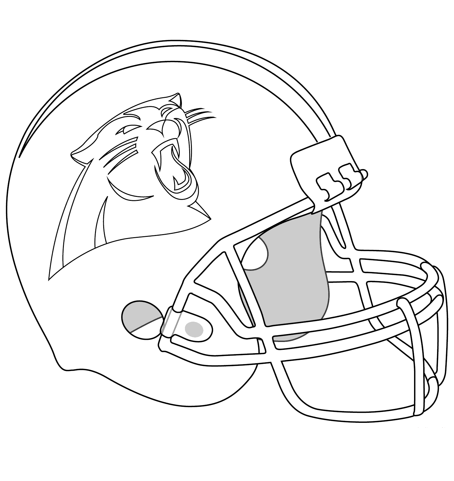 carolina panthers helmets coloring pages