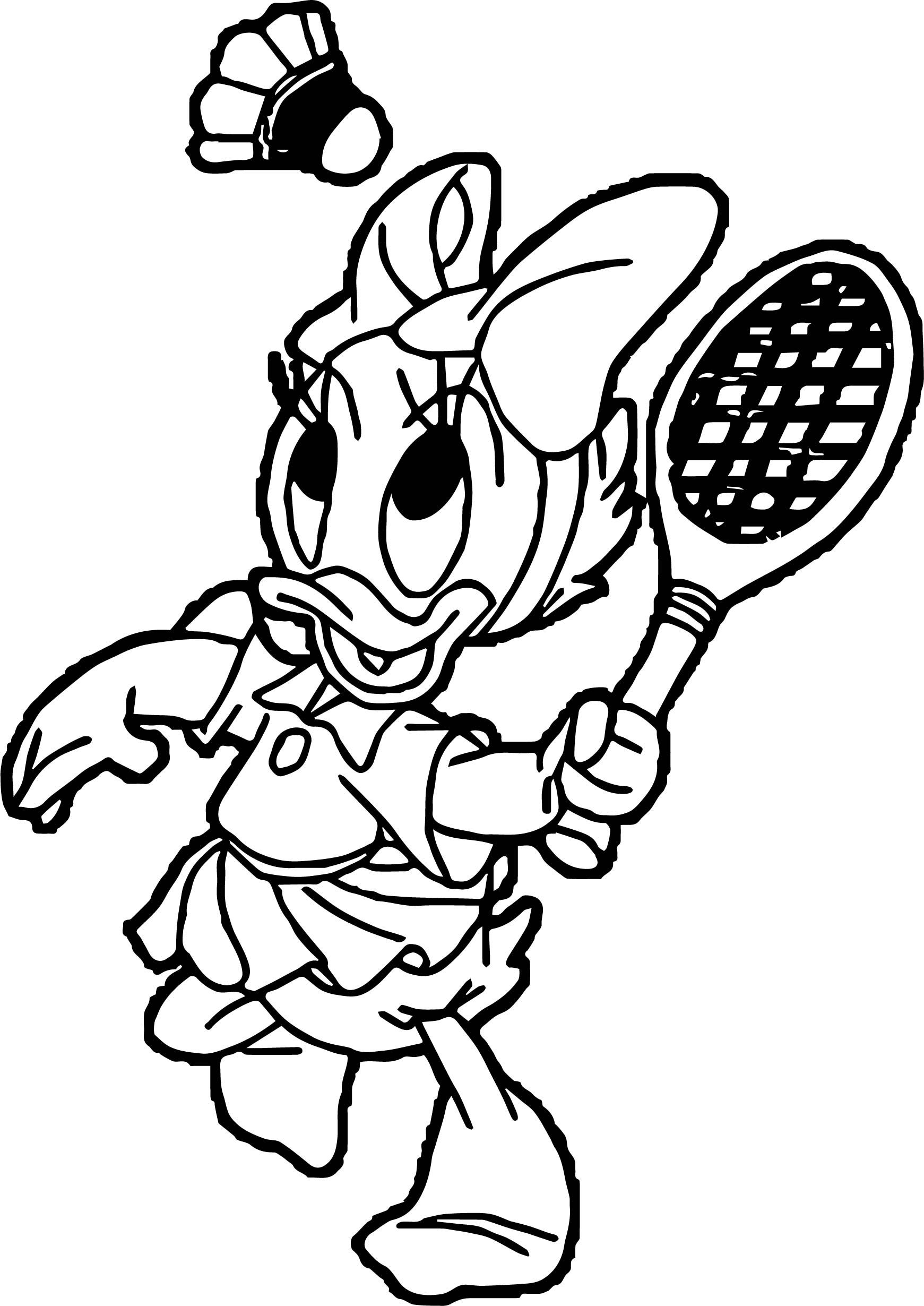 cartoon badminton coloring pages