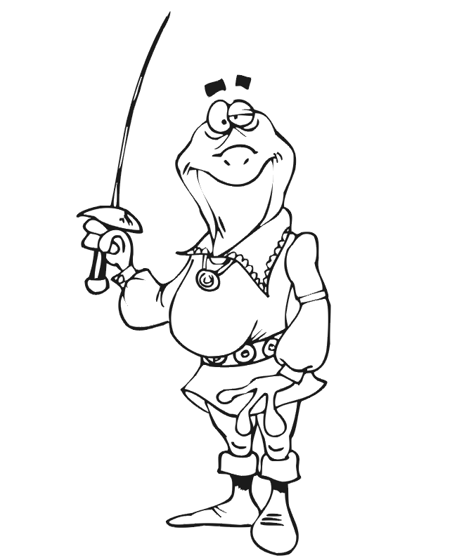 cartoon fencing coloring pages