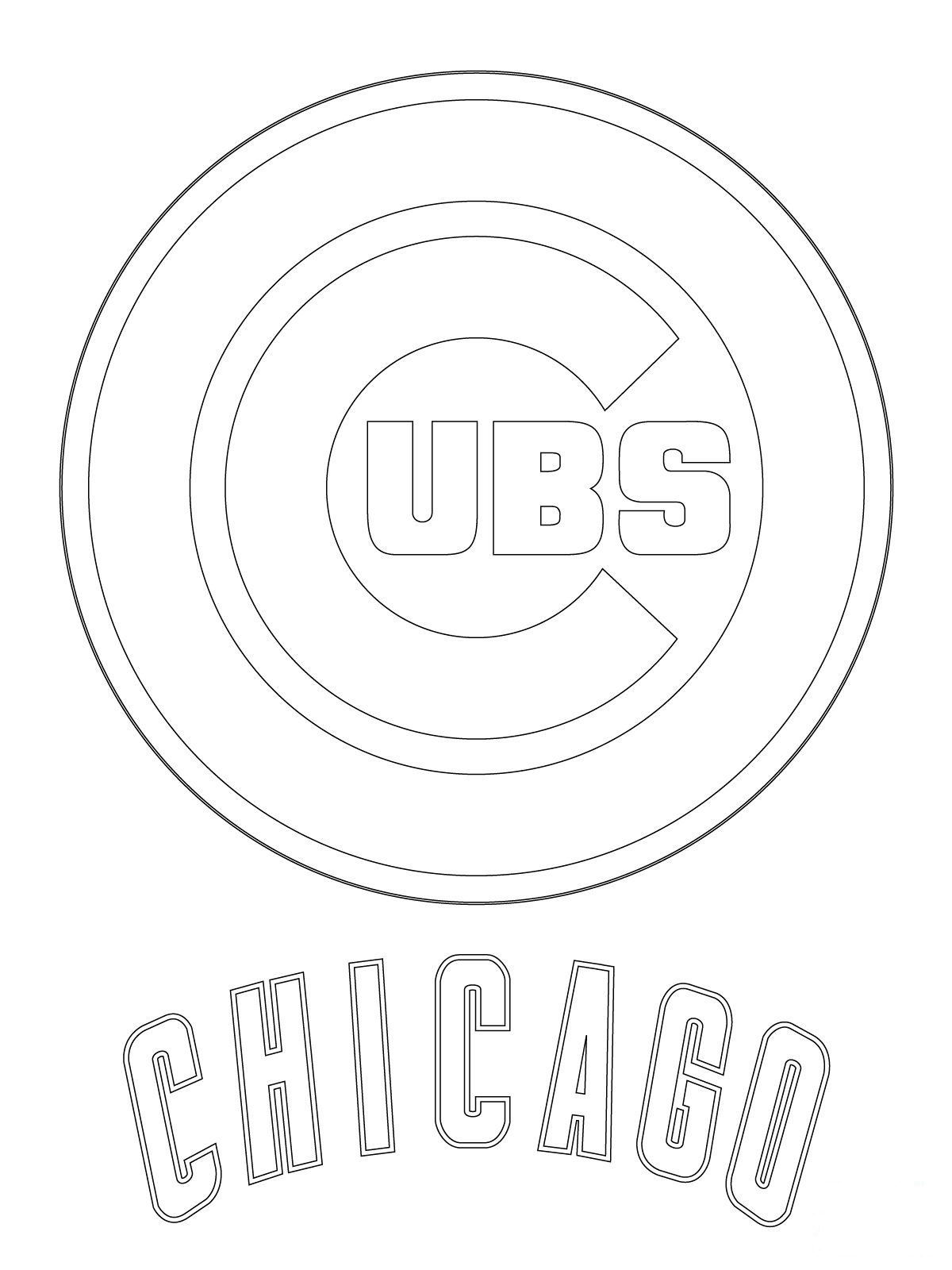 chicago cubs coloring pages