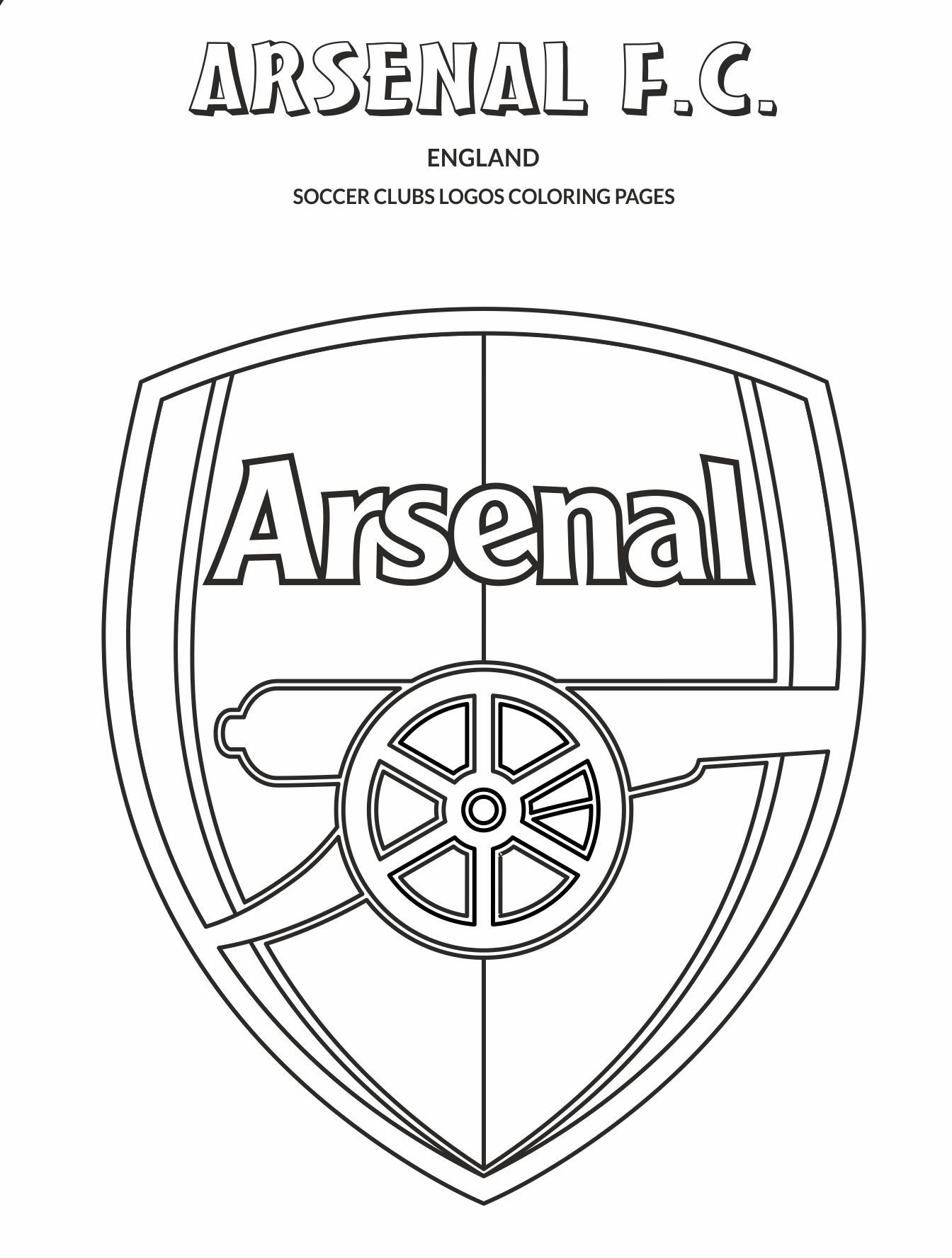 coloring pages arsenal