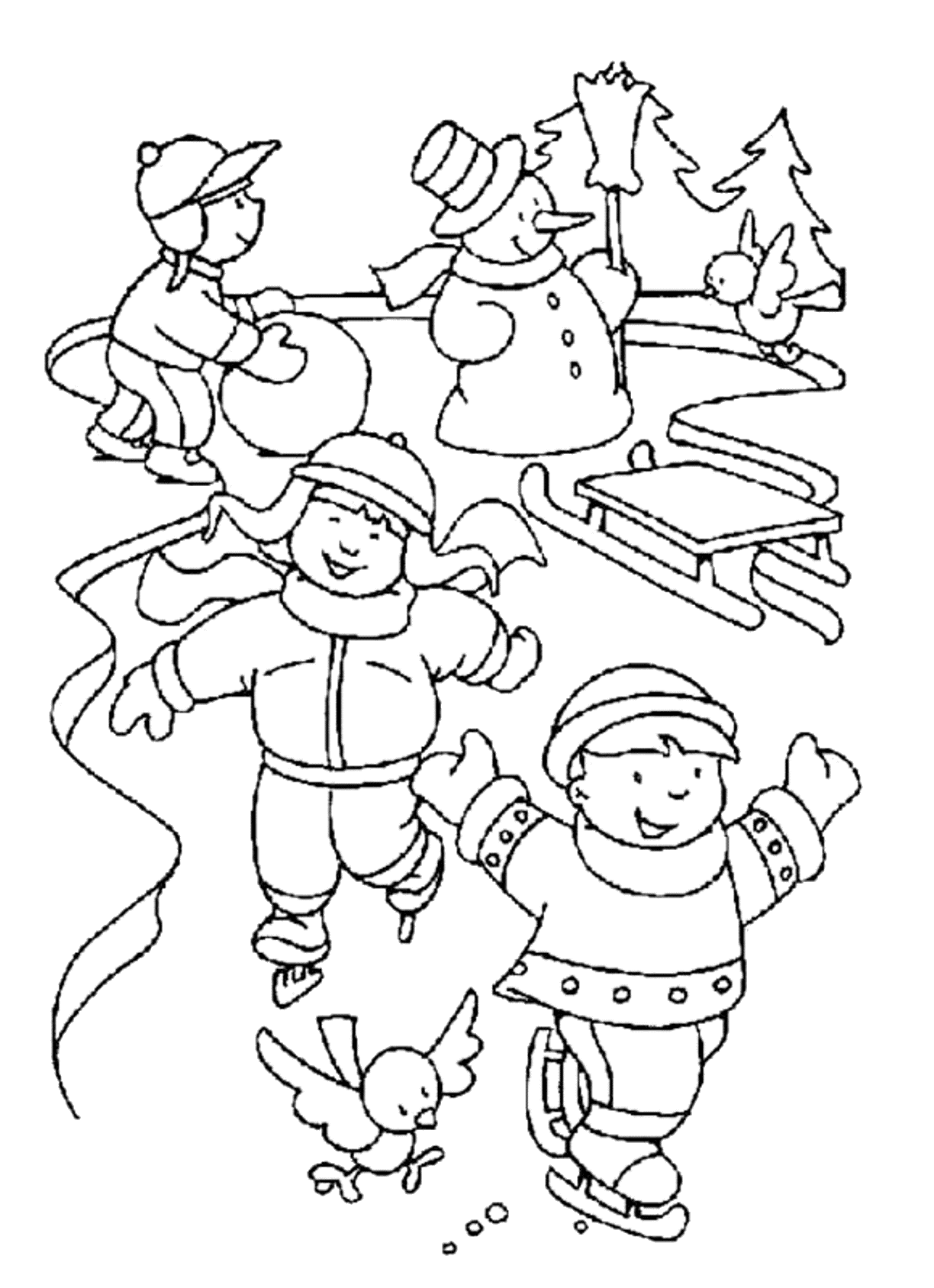 coloring pages of skating