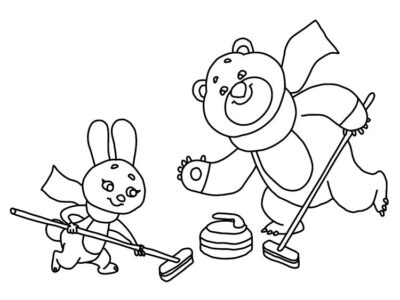 curling coloring pages for kids