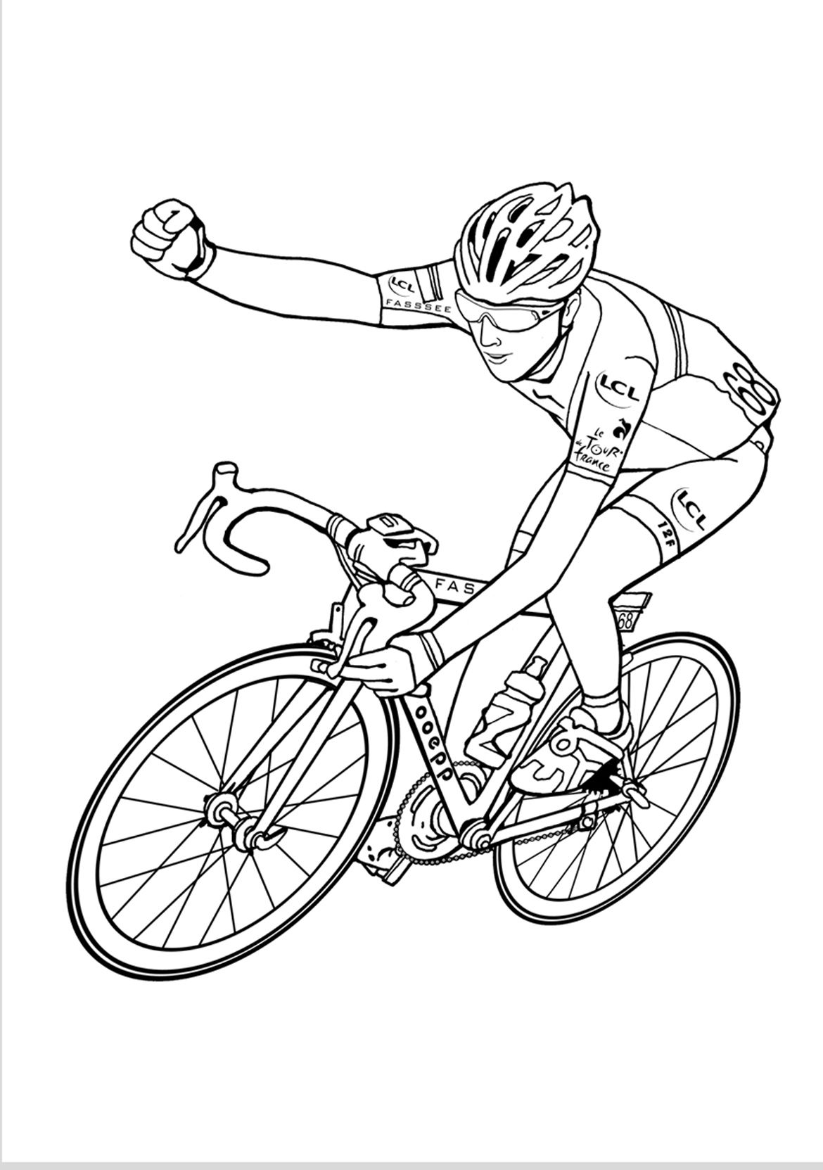 cyclo cross coloring pages to print