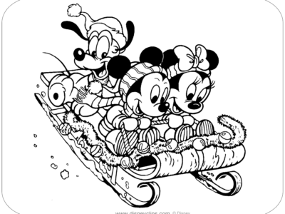 disney babies sledding coloring pages