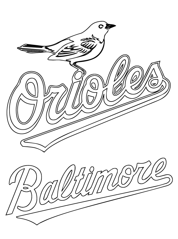 free baltimore orioles coloring pages