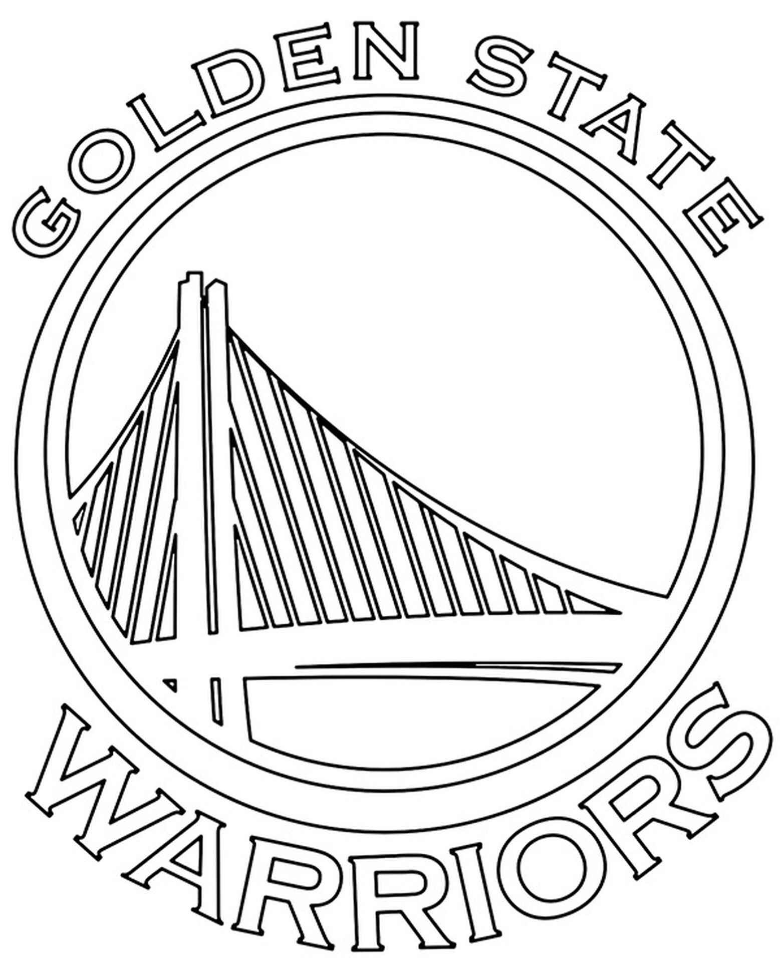 golden state warriors logo coloring page