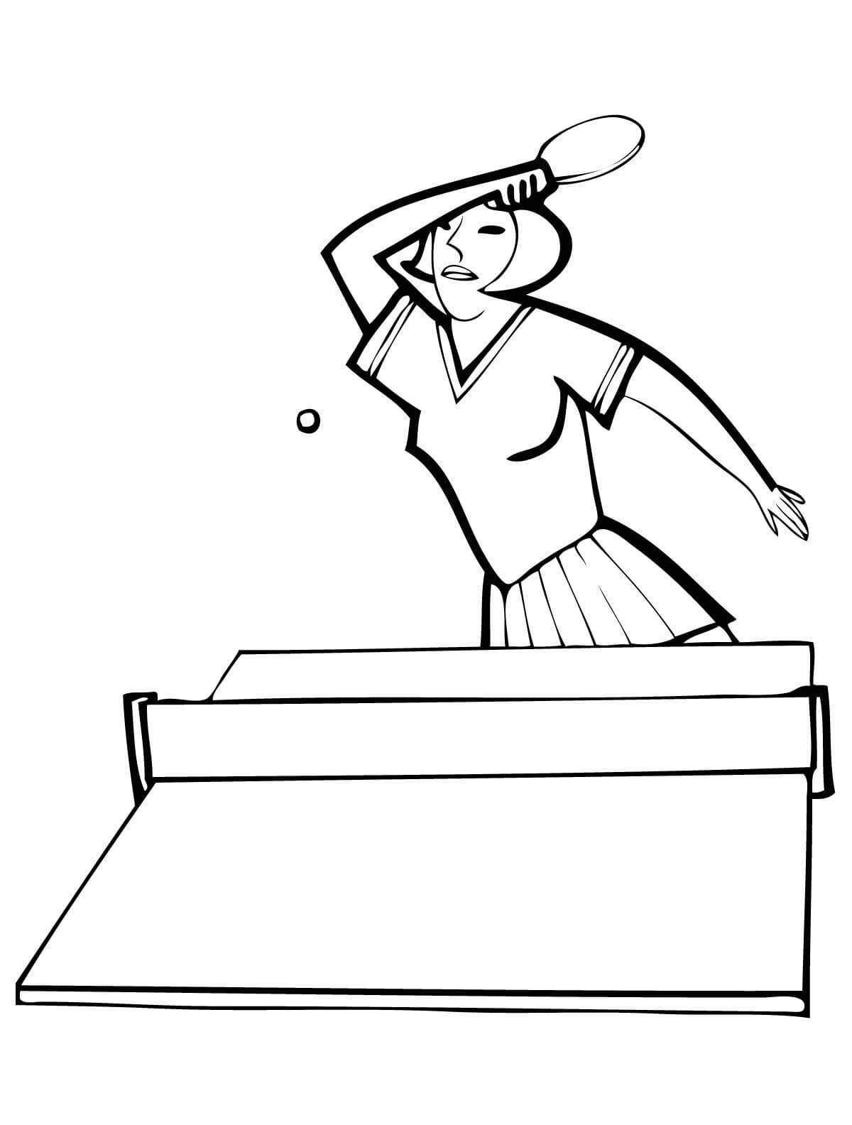 free table tennis coloring pages