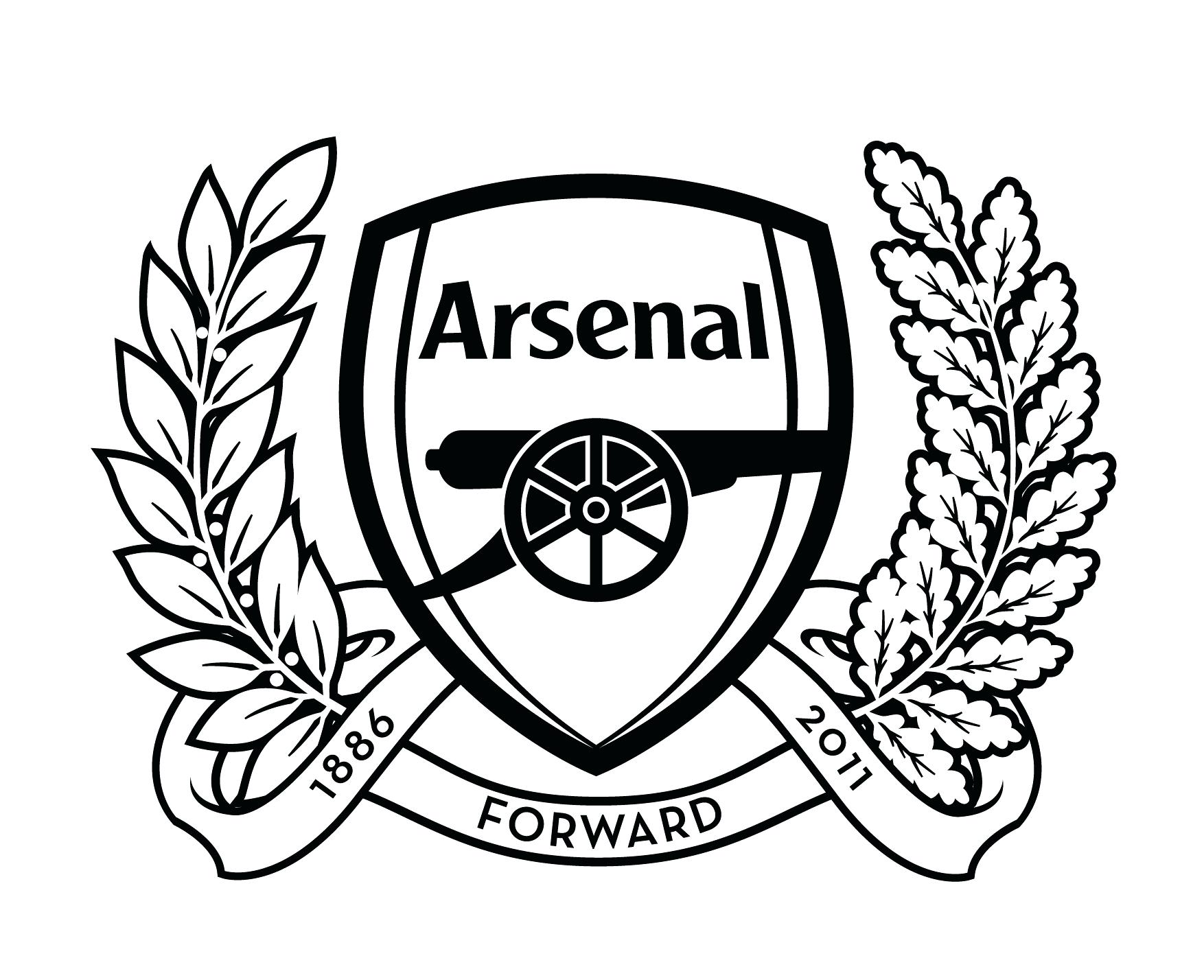 free arsenal badge coloring pages
