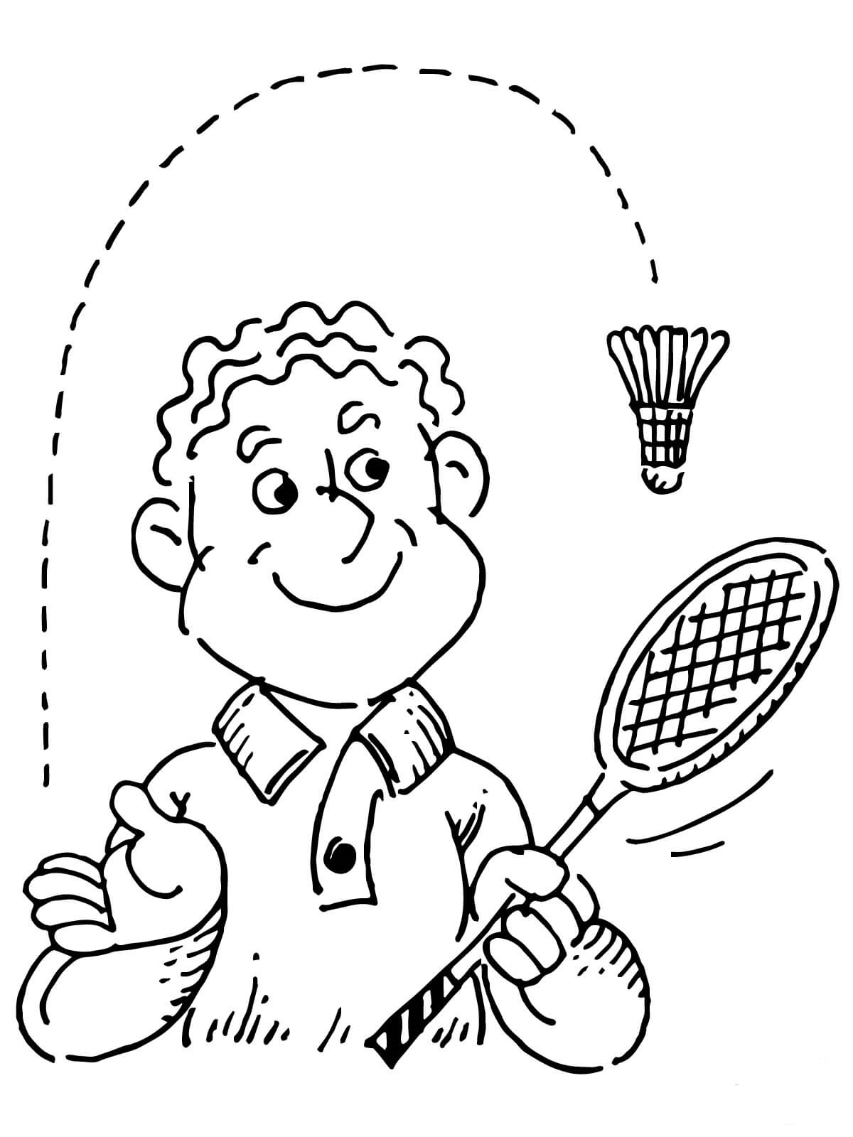free badminton coloring pages
