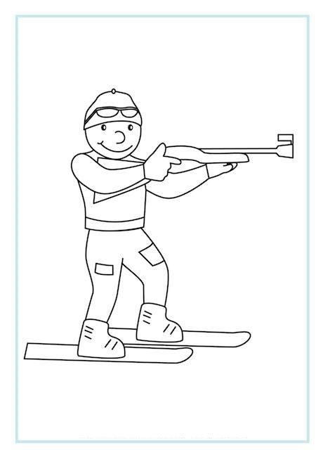 free biathlon coloring pages